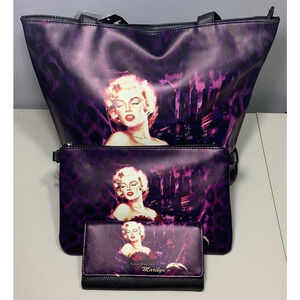 BRAND NEW NORMA JEANE AS MARILYN MONROE TOTE BAG, PURSE & WALLET FULL SET